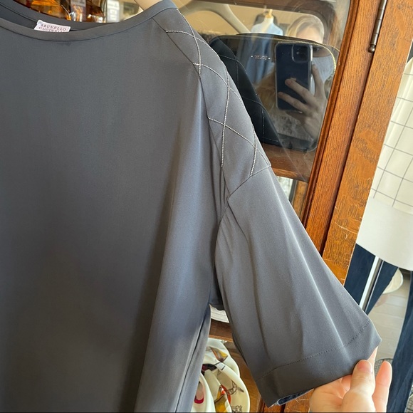 Brunello Cuccinelli Silk Short Sleeve Blouse - Picture 11 of 13